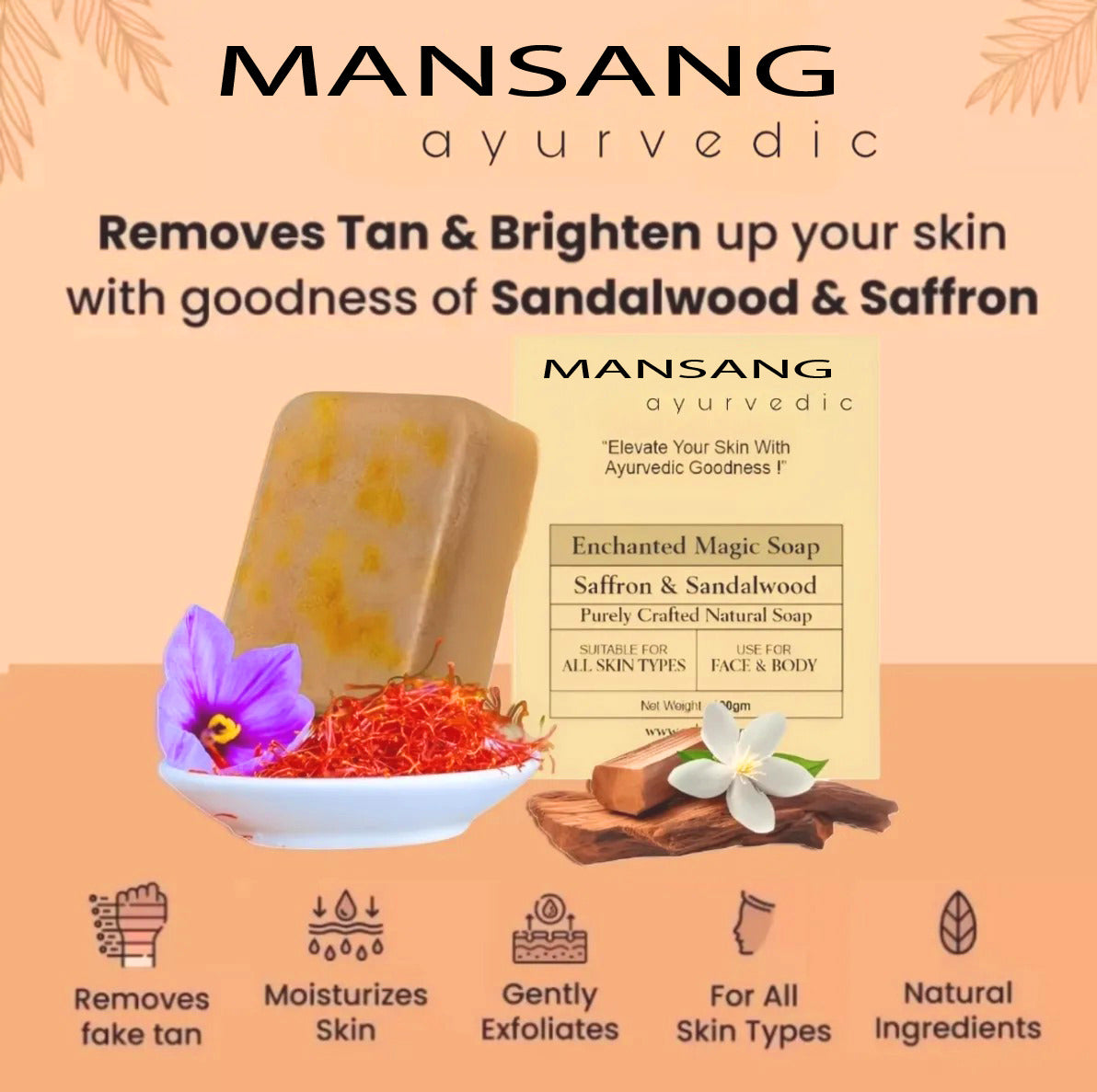 Soaps Sandalwood & Saffron Magic Soaps For Bath (Paraben Free)