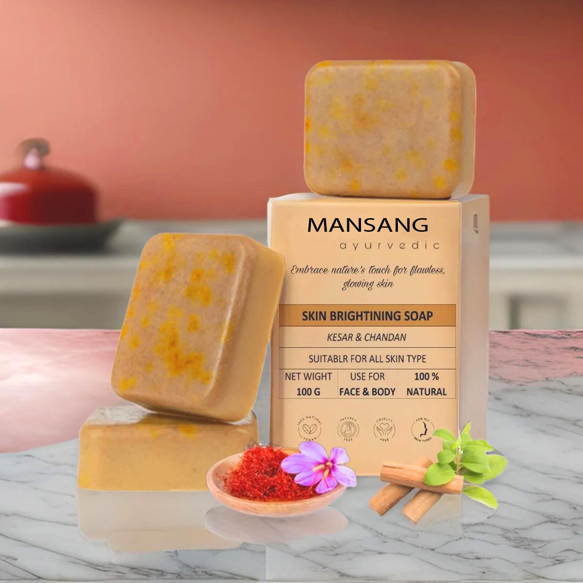 Soaps Sandalwood & Saffron Magic Soaps For Bath (Paraben Free)