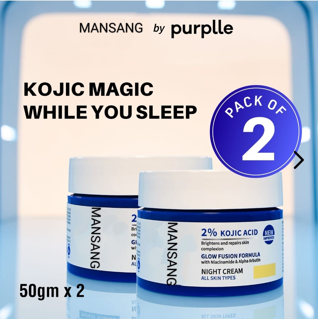 Mansang 2% Kojic Acid Night Cream Pack of 2 ( 100 gm )