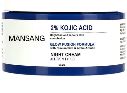 Mansang 2% Kojic Acid Night Cream Pack of 2 ( 100 gm )